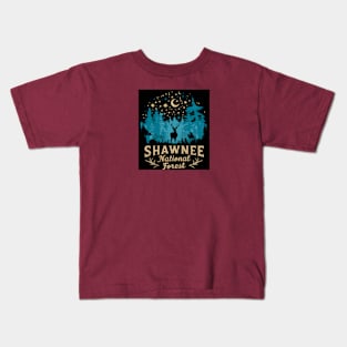 Shawnee National Forest Starry Night Kids T-Shirt